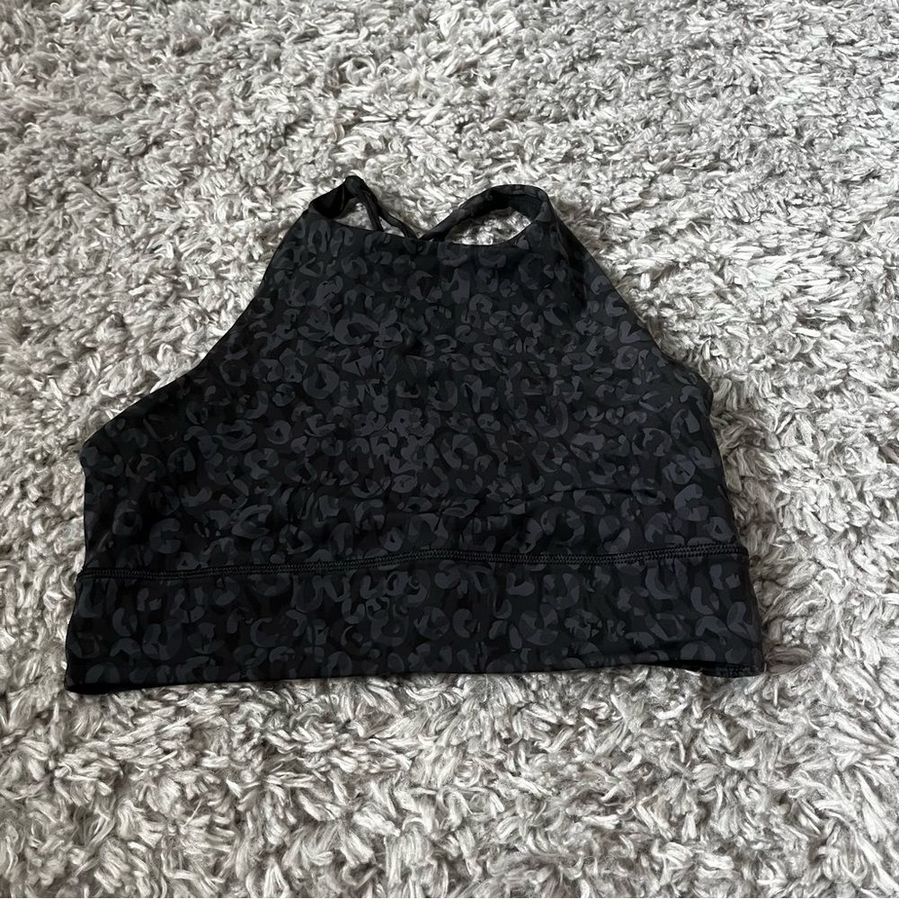 lululemon energy high neck long line bra formation camo size 8